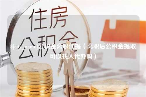 扶余公积金离职代提（离职后公积金提取可以找人代办吗）